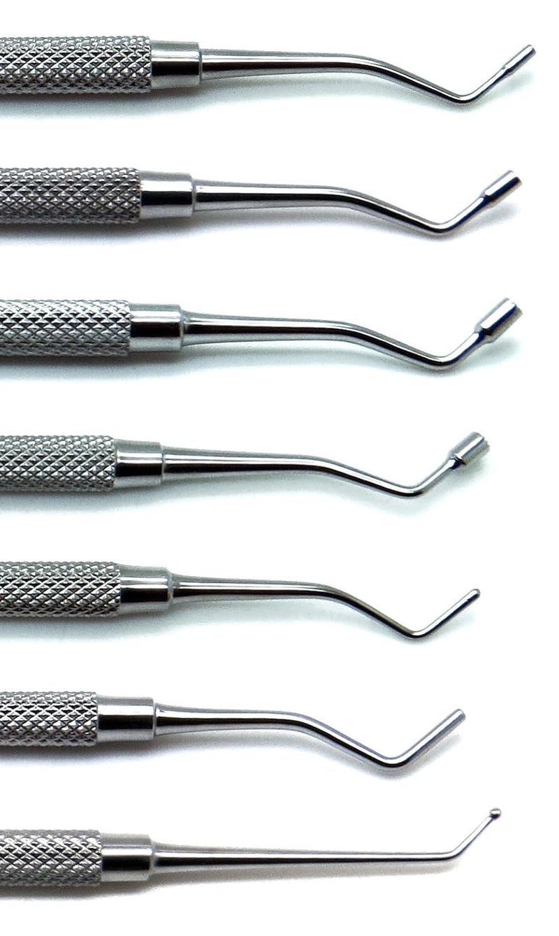 SUPERIOR INSTRUMENTS Dental Amalgam Filling Serrated Pluggers Plastic Composite Ball Burnishers Double Ended Restorative 7 Pieces Instruments - Image 4